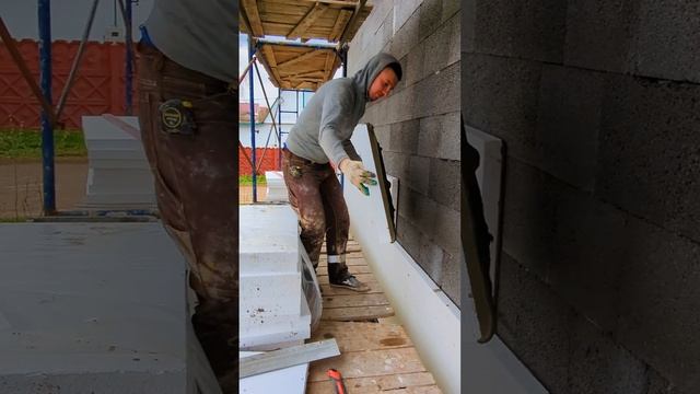 Клеим плиты утепления. Штукатурка фасада Минск и Минская обл. смотреть онлайн
