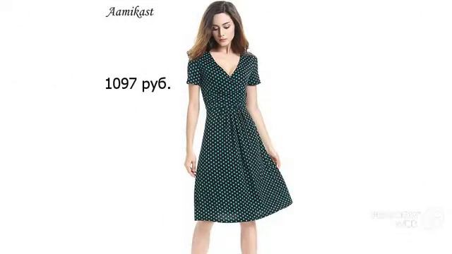 Одежда с Aliexpress - Красивое женское платье с естественной линией талии смотреть онлайн