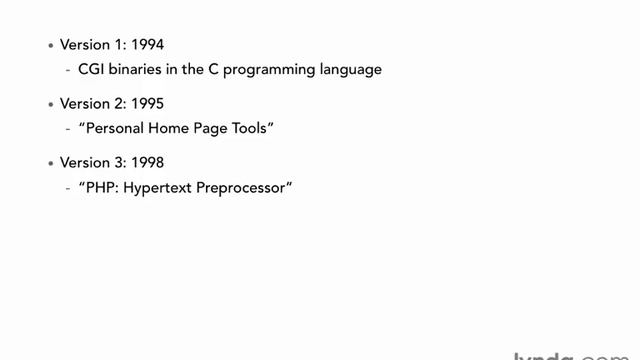 Learn PHP Lecture 04 The history of PHP смотреть онлайн
