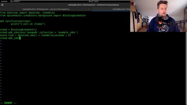 Python - APScheduler - MongoDB jobstore смотреть онлайн