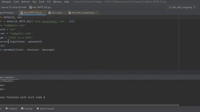 Lesson 55 Scrap & Email. Python Programming. смотреть онлайн