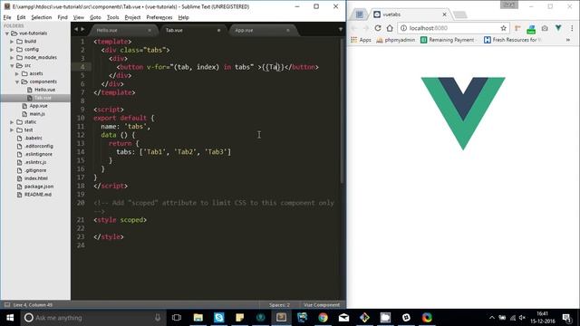Vue2 Tabs without jQuery смотреть онлайн