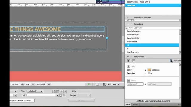 How to use the Dreamweaver CSS designer panel - Dreamweaver Tutorial [23/54] смотреть онлайн