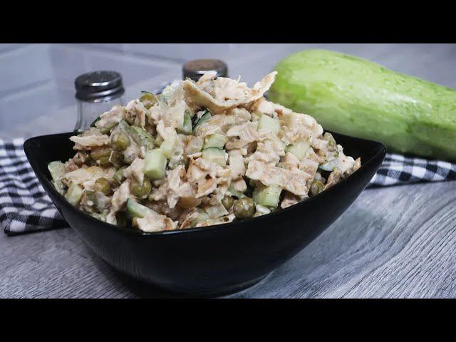 Обалденный салат с курицей и кабачком. Импровизация удалась смотреть онлайн