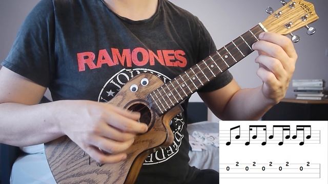 Lil Peep - Star Shopping high-G ukulele tutorial смотреть онлайн