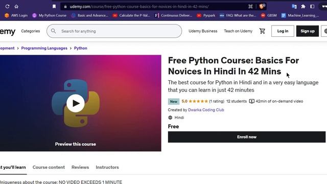 Our course launched on Udemy - The best python course on Udemy for beginners || Dwarka Coding Club смотреть онлайн