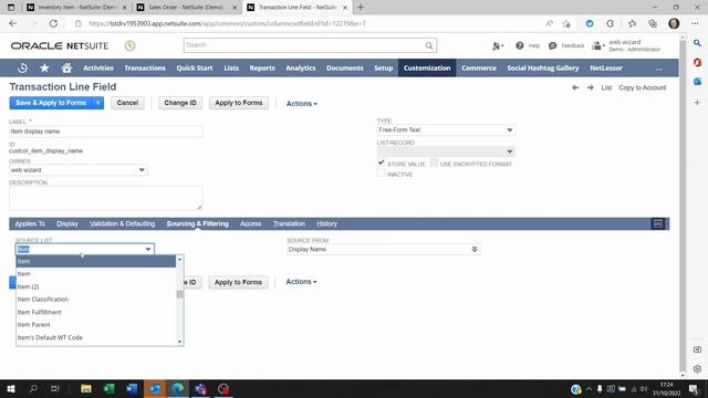 How to add item display name on netsuite transaction line fields смотреть онлайн