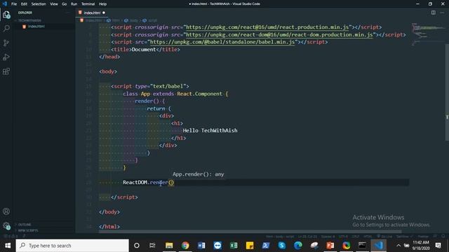 React JS setup using CDN Links | What is CDN Links? what is Babel ? React.js in Hindi Urdu Class#03 смотреть онлайн