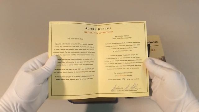 Курительная трубка Dunhill The Centenary Of The Duke Street Shop 1907-2007 73/100 смотреть онлайн