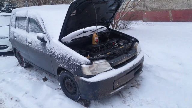 Сколько синтетического масла Idemitsu 5W40 съел двигатель CG13DE за 850 км в экстремальном режиме. смотреть онлайн