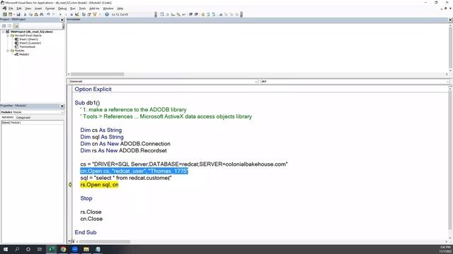 Accessing SQL Server from VBA смотреть онлайн