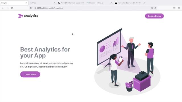 Lightweight CSS Animations on Scroll using Alpine JS смотреть онлайн