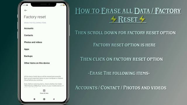 How to Erase all Data ⚡ Factory Reset ⚡ Delete Android Data Permanently ⚡ Mj Tuber смотреть онлайн