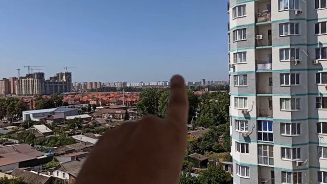 Краснодар. Вид с 9 этажа ЖК Параллели. Июль 2021. смотреть онлайн