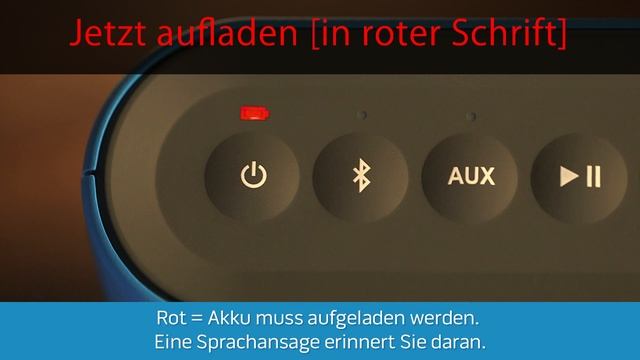 SoundLink® Colour BLUETOOTH® speaker den Ladestand überprüfen und den Akku aufladen. смотреть онлайн