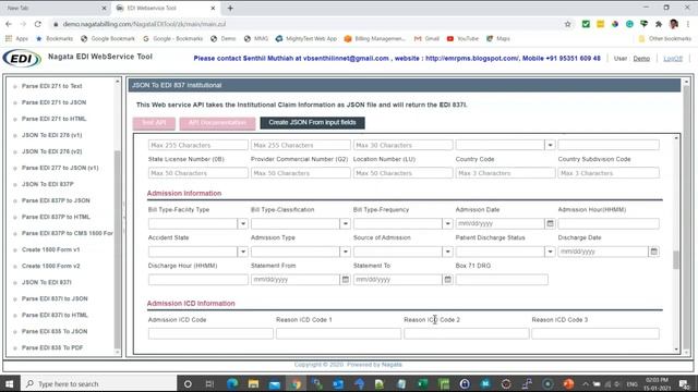 JSON To EDI 837 Institutional смотреть онлайн