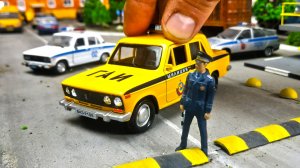 Моделька ВАЗ 2106 ГАИ со светом и звуком Технопарк. Про машинки.