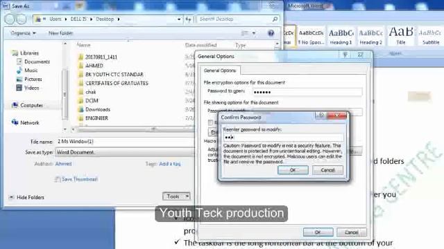Sida Password Looga Xiro Document Ms Word, Excel, Access And PowerPoint