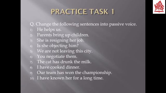 HPGS Middle School Online Lecture English Grammar Prep III Active and Passive Voice смотреть онлайн