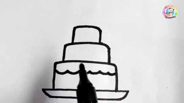 How to Draw a Cake | Drawing for beginners - Step by step | @Leena Drawings смотреть онлайн