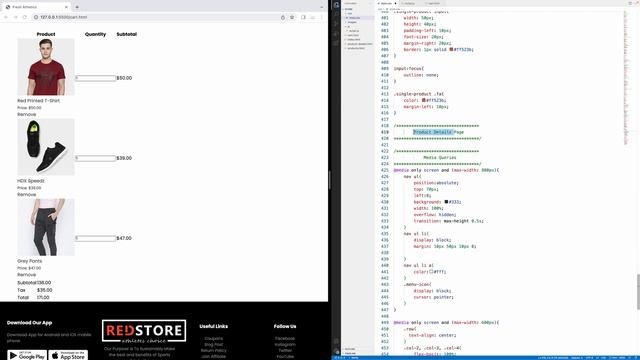 How to Build an Online Store using HTML CSS and JS - Step 8- Add a Cart смотреть онлайн
