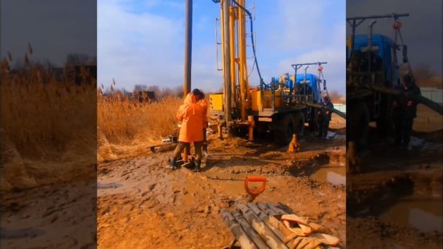 Бурение скважины в Светлоярском районе, Дубовый овраг. смотреть онлайн