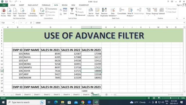 How to use of Advance Filter in MS Excel | GIT Education смотреть онлайн
