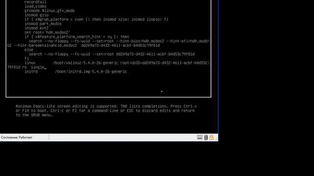 Загрузка Linux в однопользовательском режиме (Loading Linux in single-user mode) смотреть онлайн