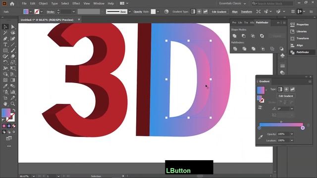 How To Create 3D Text | In illustrator | In Bangla смотреть онлайн