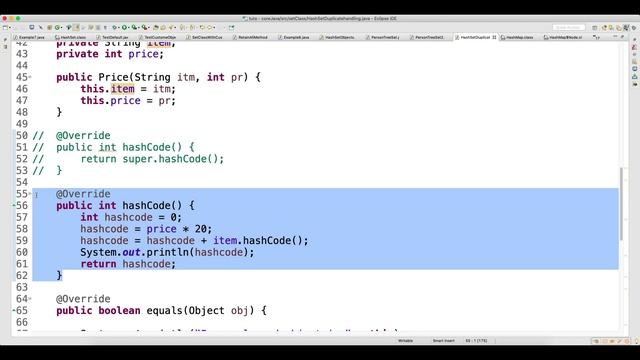 Hash Set Duplicate Object Data handling Video-63 смотреть онлайн