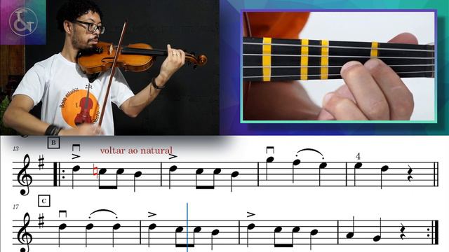 LIÇÃO 44 95bpm MELODIA DE RICHARD WAGNER EM SOL MAIOR Exercício Staccato MÉTODO SCHMOLL VIOLIN CCB