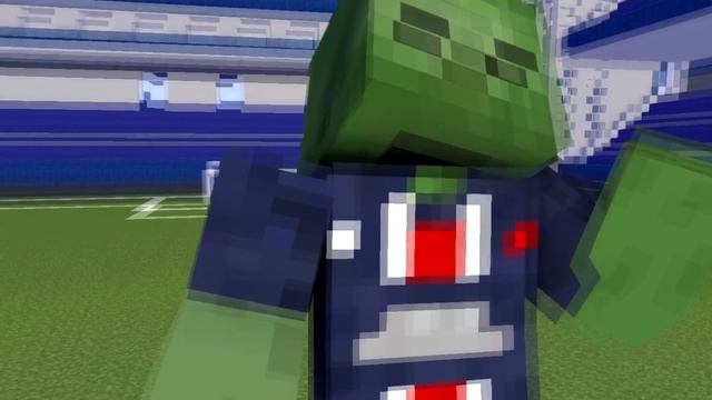 Monster School: Crossbar FootBall Challenge - Minecraft Animation смотреть онлайн