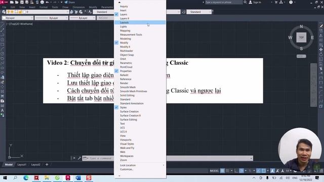 Thiết Lập Giao Diện Classic Trong Autocad 2023|Tự học Autocad |Hahavu смотреть онлайн