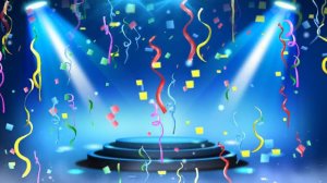 Заставка праздничная сцена, скачать бесплатно для видеомонтажа