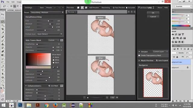 How to retouch face perfectly with Photoshop (Portraiture plugin) смотреть онлайн