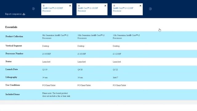 Top 3 Budget Processor from Intel : i3-9350KF / i3-10100F / i3-12100F Which is best ,spec ,explain смотреть онлайн