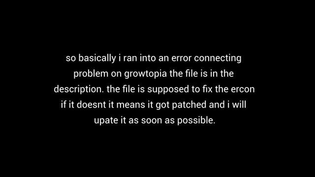 Growtopia ercon (error connecting) fix смотреть онлайн