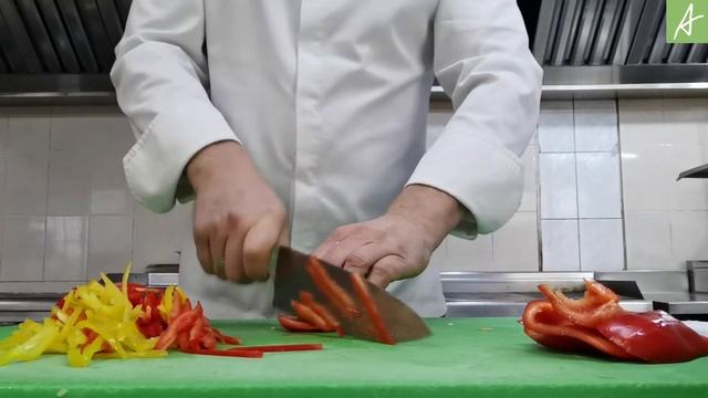 Нарезка болгарского перца. смотреть онлайн