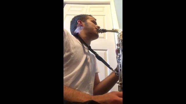 Me improvising on my alto saxophone. смотреть онлайн