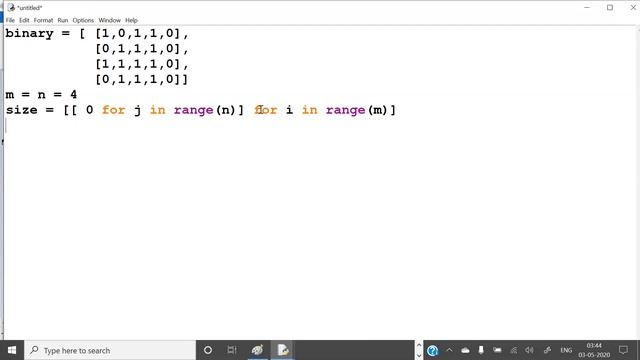 Dynamic programming Memoization maximum square matrix from binary matrix смотреть онлайн