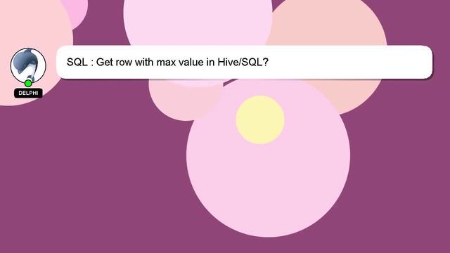 SQL : Get row with max value in Hive/SQL? смотреть онлайн