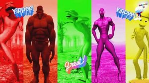 Челлендж разноцветные танцы инопланетянин против Халк против Человек паук