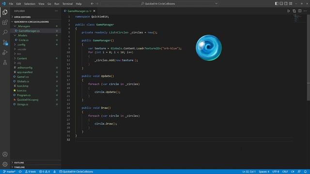 Quickie 14 - How To Detect Circle Collisions - C# XNA MonoGame