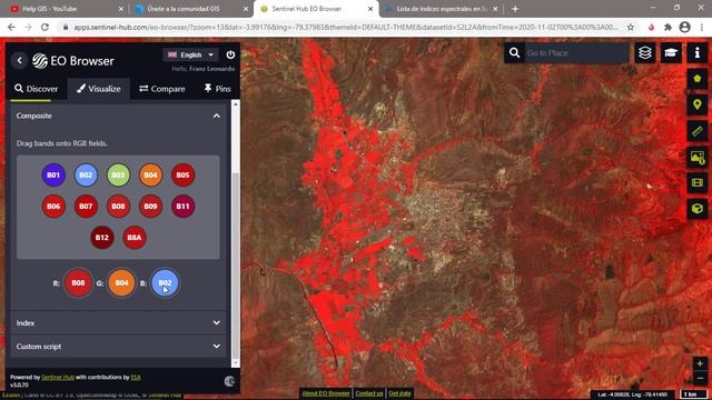 Procesar en línea imágenes satelitales con Sentinel Hub EO Browser смотреть онлайн