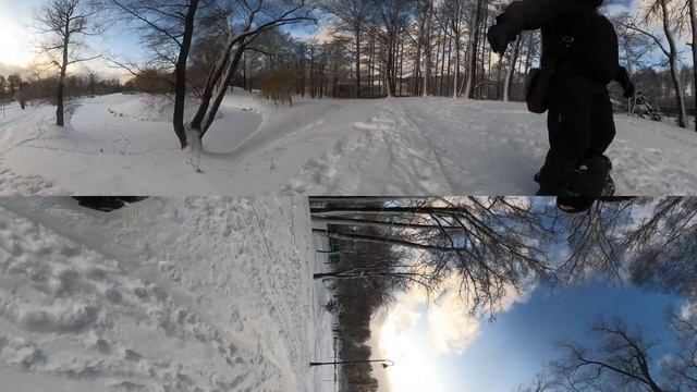 02.12.2019 GoPro Max "Жизнь на Моноколесе!" Моноколесо по снежным горкам на летней резине! смотреть онлайн