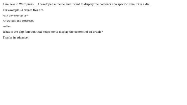 Wordpress: Function Display article смотреть онлайн