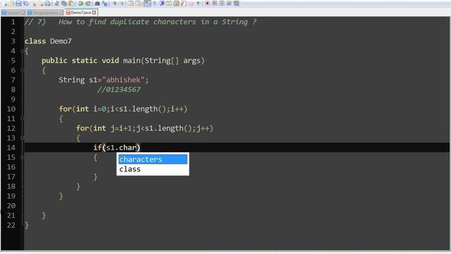 Find duplicate character in a string using Java in Hindi Video - 7. смотреть онлайн