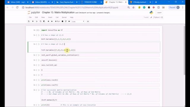 Chapter13 MATRIX Multiplication | TensorFlow TUTORIALS | WITH CODE смотреть онлайн