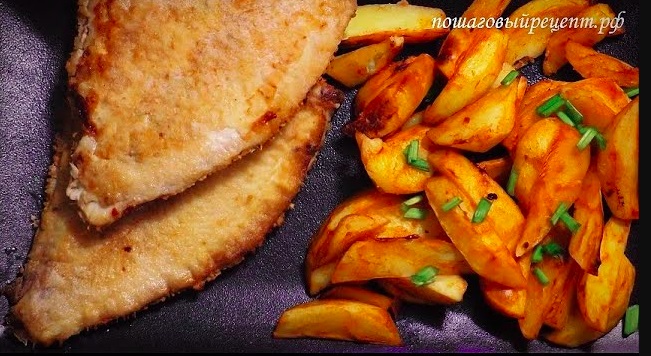 Камбала в духовке.