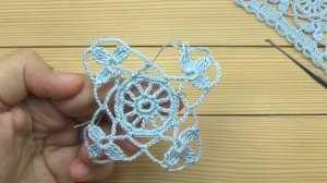 Идеальный КВАДРАТНЫЙ МОТИВ крючком ВЯЗАНИЕ для начинающих СХЕМА квадрата  Crochet Square Lace Motif